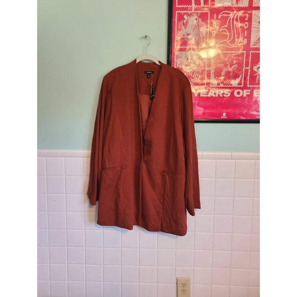 Torrid Lightweight Ponte Longline Blazer Jacket Women's Size 5X NWT - Picture 10 of 13